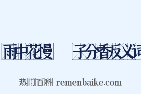雨中花慢·帊子分香反义词是什么意思的图片